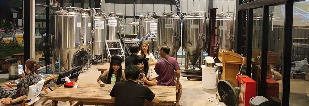 brewing equipment at a Brewpub in Bangkok Thailand