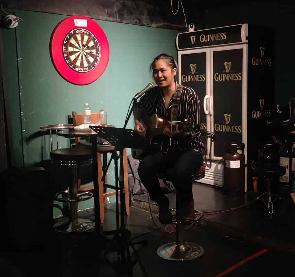 Live music being played at PJ O'Brien's in Bangkok