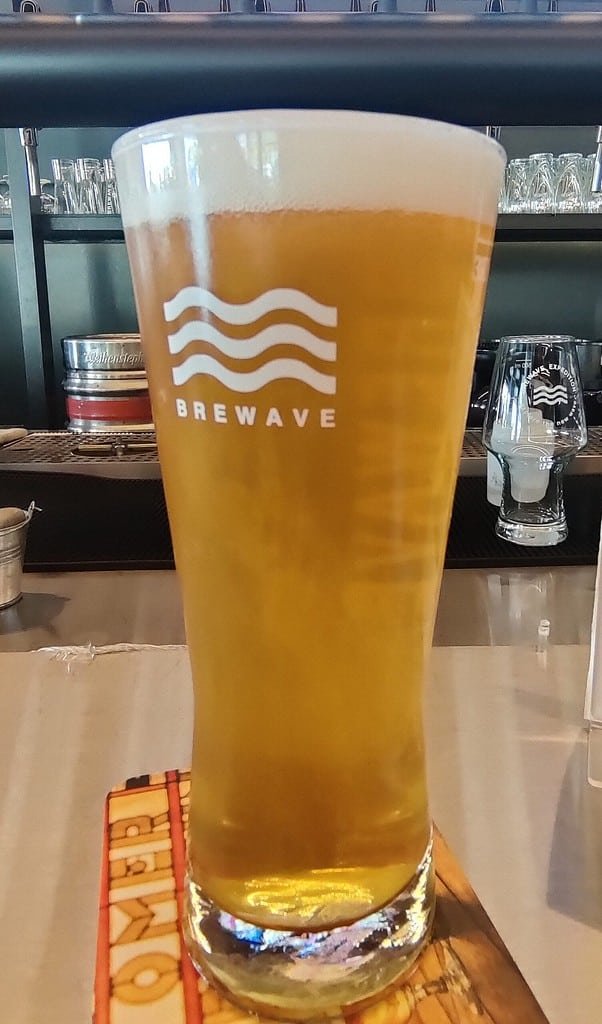 glass of craft beer from , brewpub on the westside in Bangkok Thailand