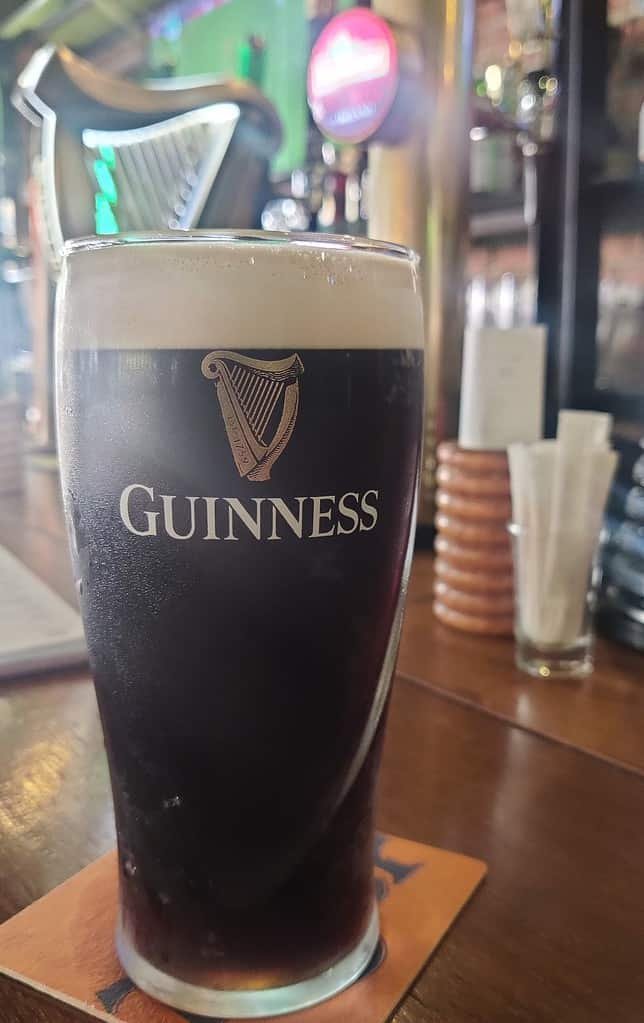 Pint of Guinness at Shenanigans Irish Sportsbar & Restaurant
