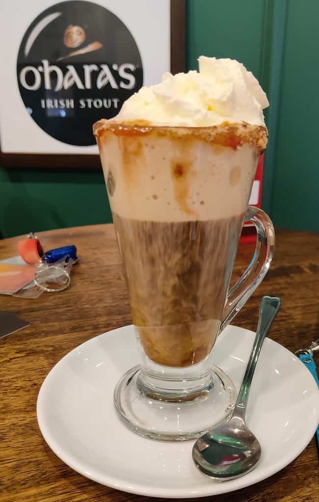 Irish coffee from Shenanigans Irish Sportsbar & Restaurant