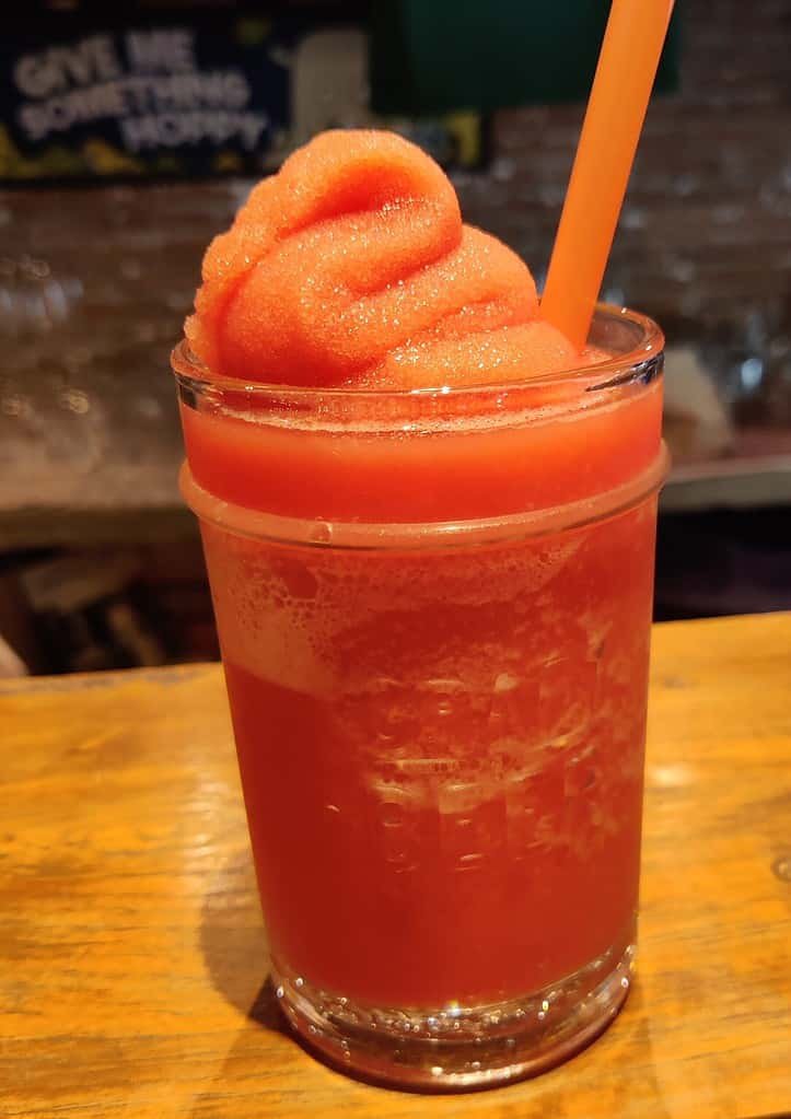 Samata beer slushy served at O'glee craft beer bar in Bangkok Thailand