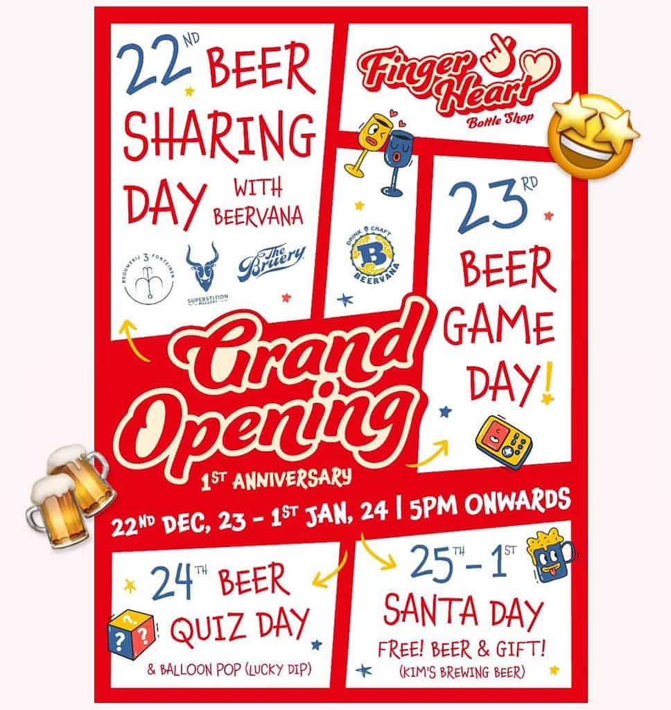 Finger Heart Bottle Shop celebrates its 1st anniversary selling craft beer in Bangkok Thailand