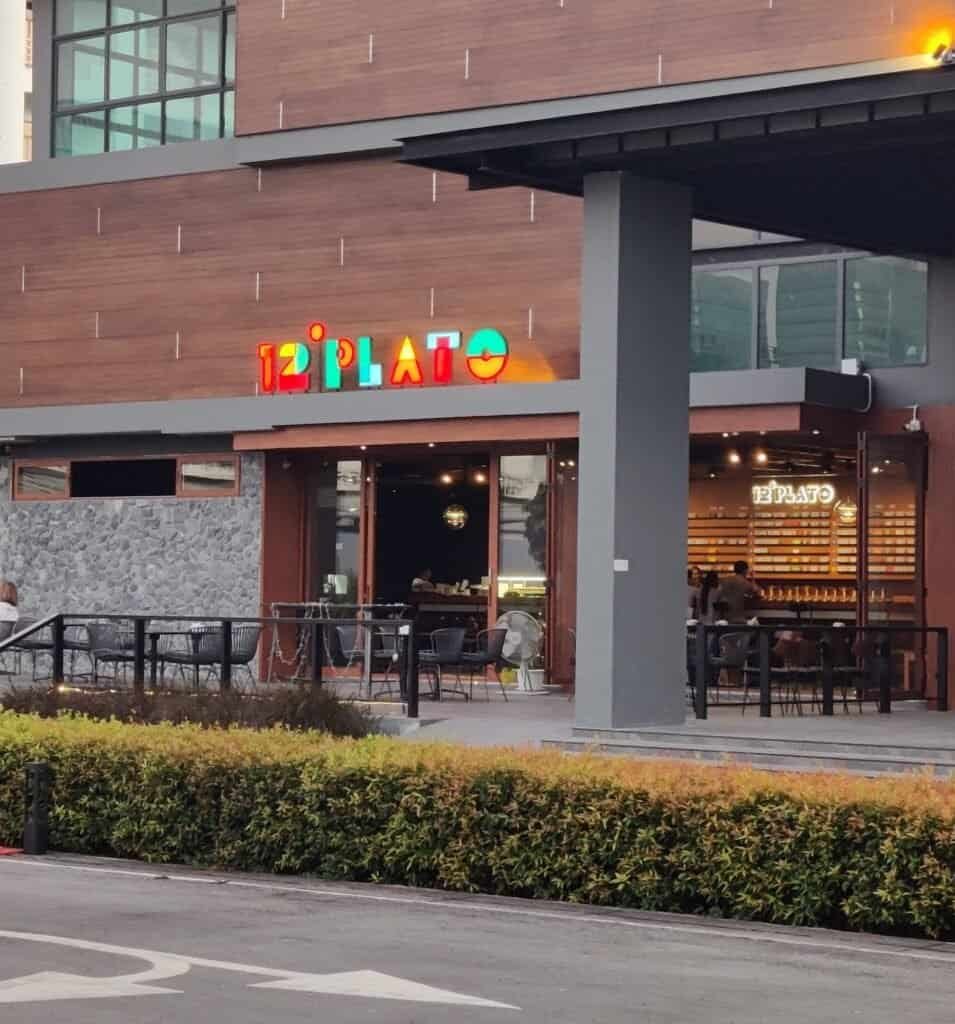 12°Plato Brewing from outside during the day.  In Bangkok Thailand. 