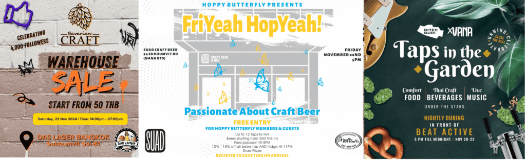 Craft beer events in Bangkok Thailand by the Bangkok beer guide