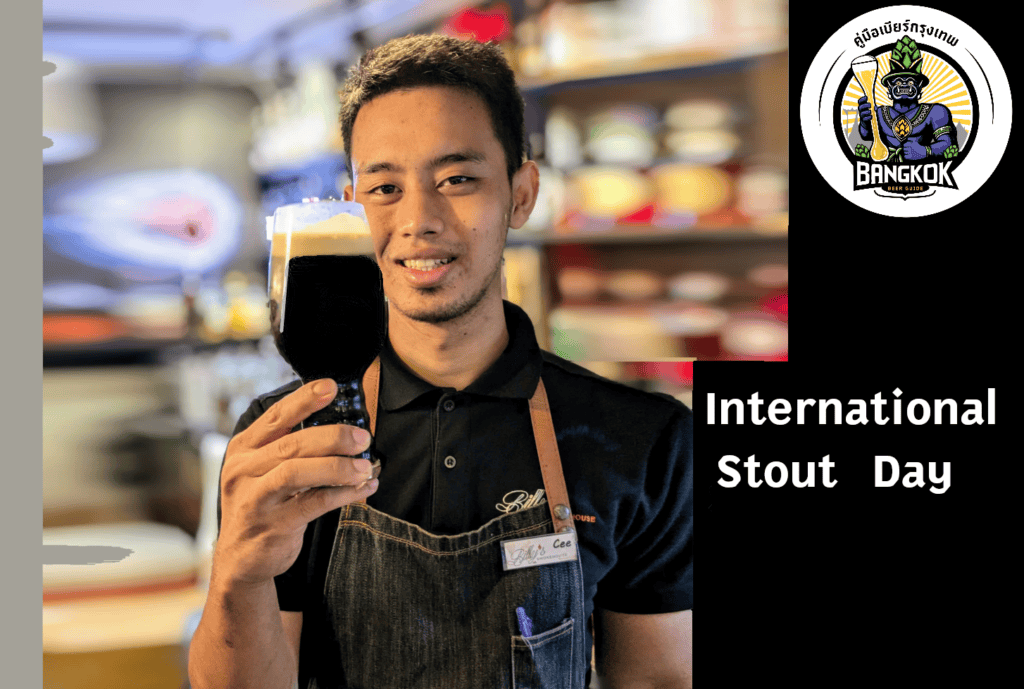 Poster for International stout day, in Bangkok Thailand for the Bangkok Beer Guide