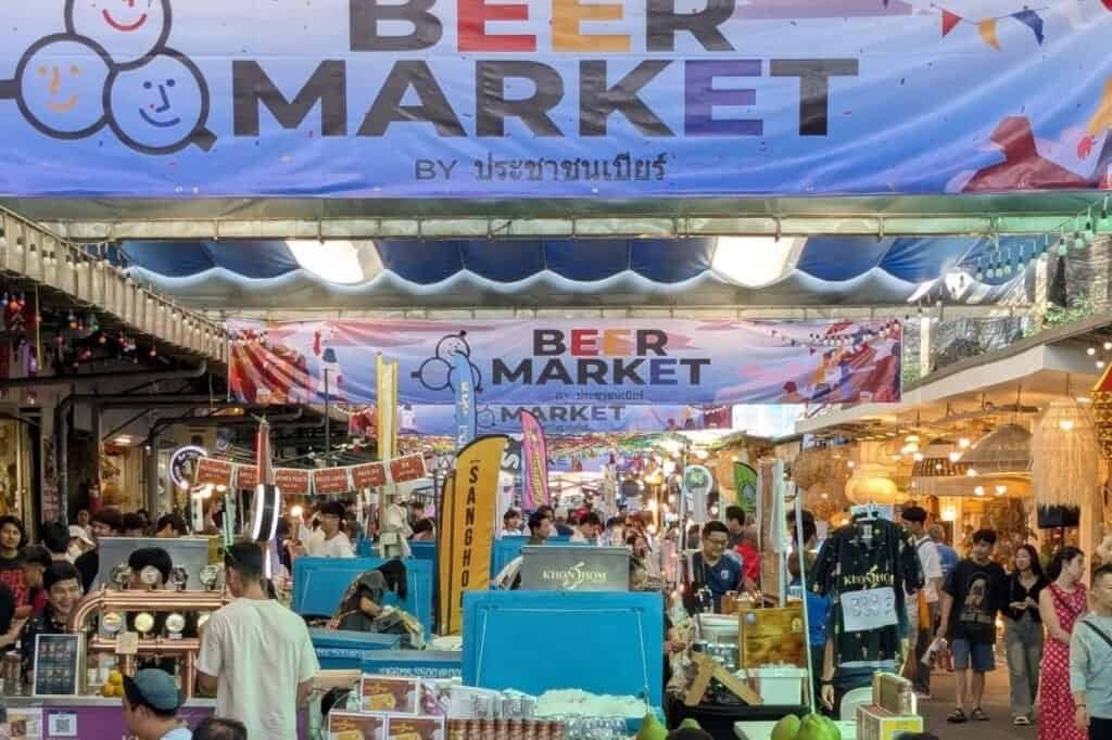 Beer Market in Jatujak Plaza by Beer People in Bangkok Thailand
