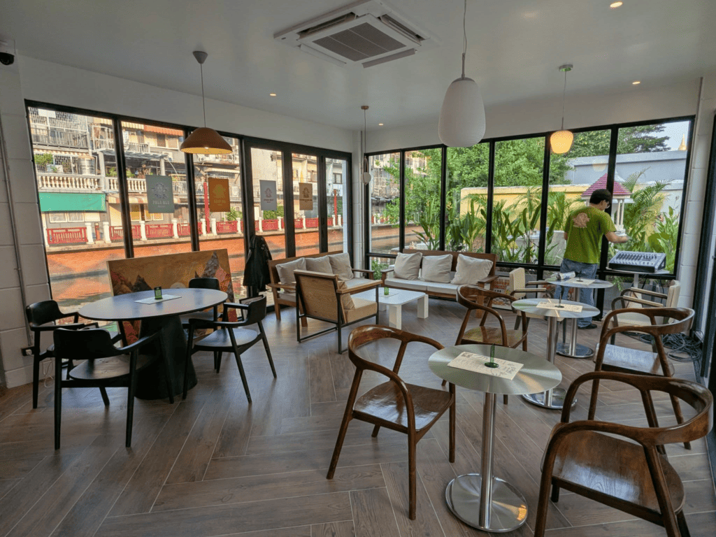 inside Two Palms Taproom in Bangkok Thailand