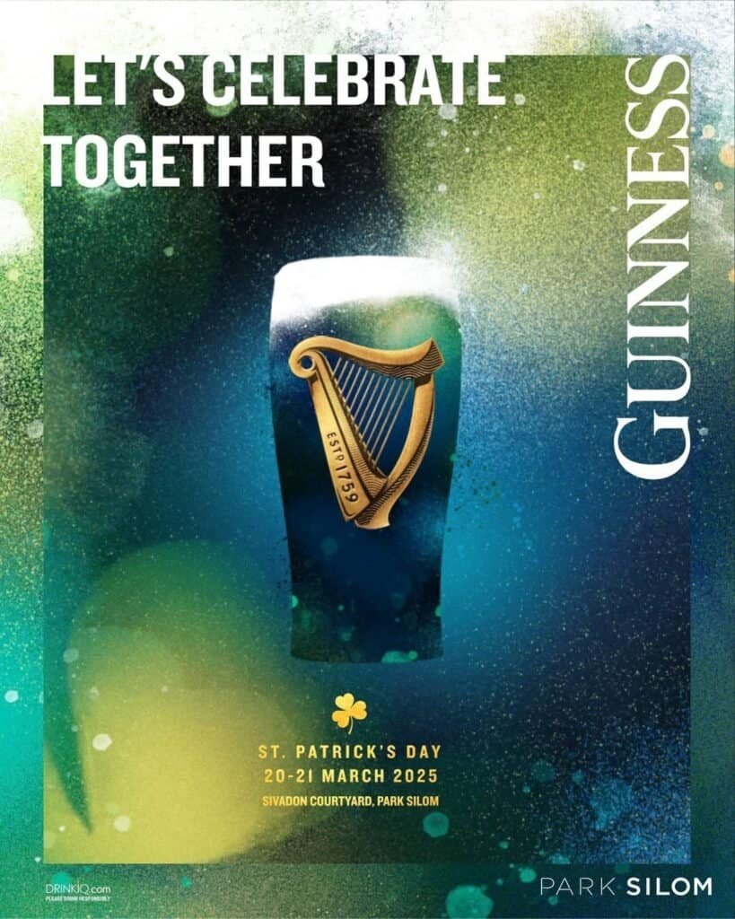 St. Patrick's Day celebration by Guinness - Park Silom in Bangkok. 