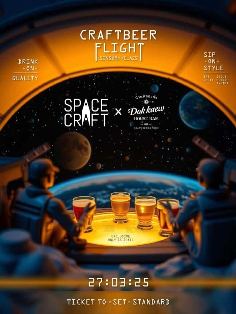 Craft beer Flight Spacecraft at Dok Kaew House