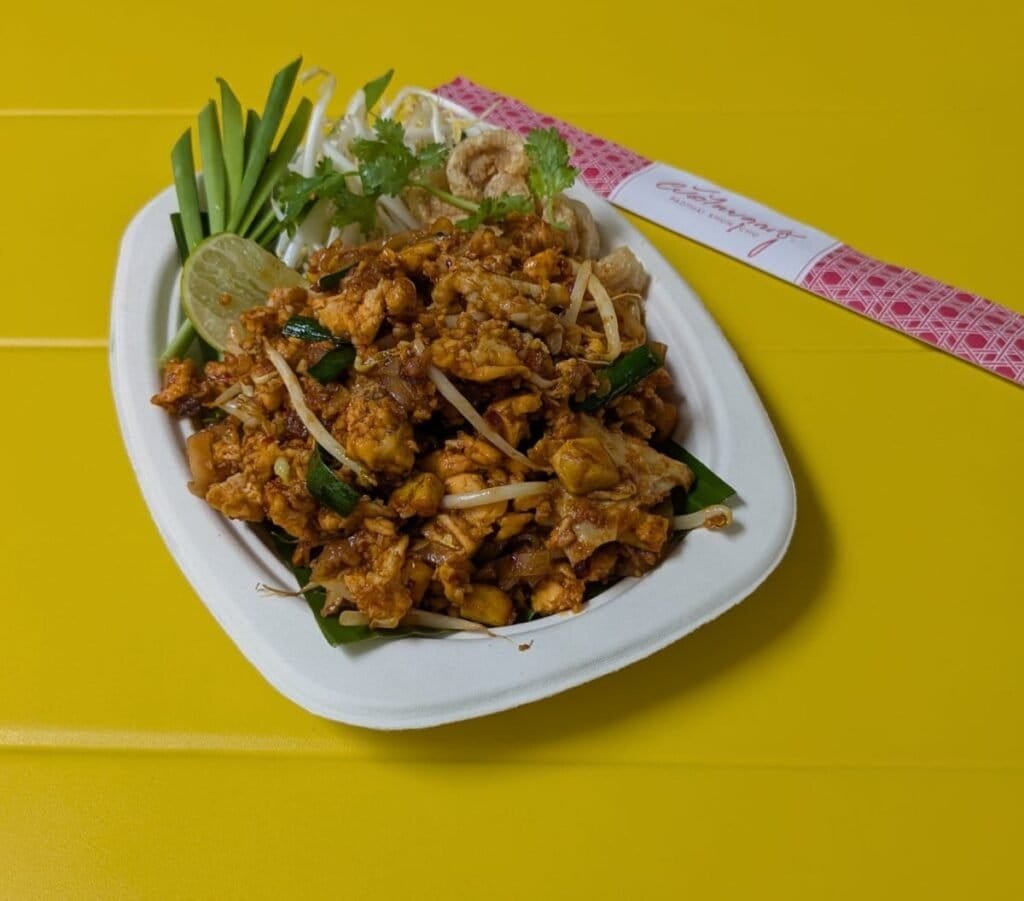 Pad Thai at Kud-Thai at EmQuartier mall in Bangkok Thailand
