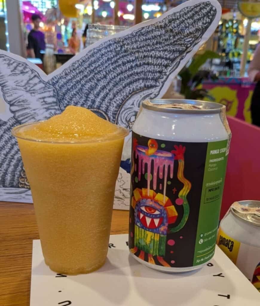 Samata Mango Sticky Rice Slushy at Kud-Thai at EmSphere mall in Bangkok Thailand