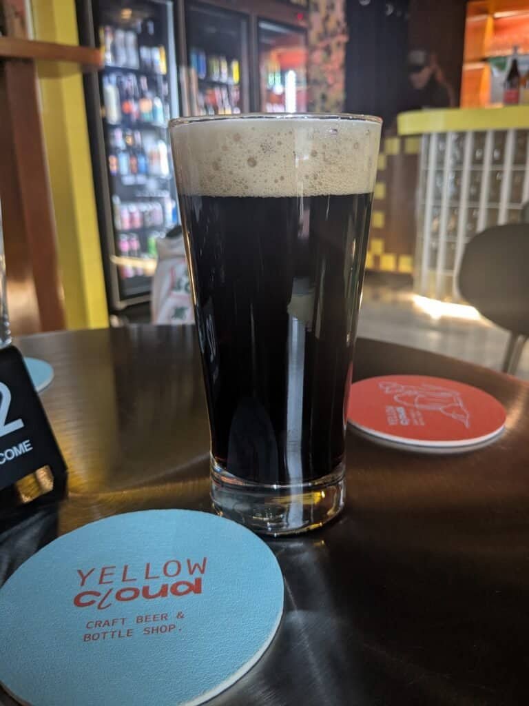 Max Beer Chocolate Peanut butter stout at Yellow Cloud beer and bottle shop in Bangkok Thailand